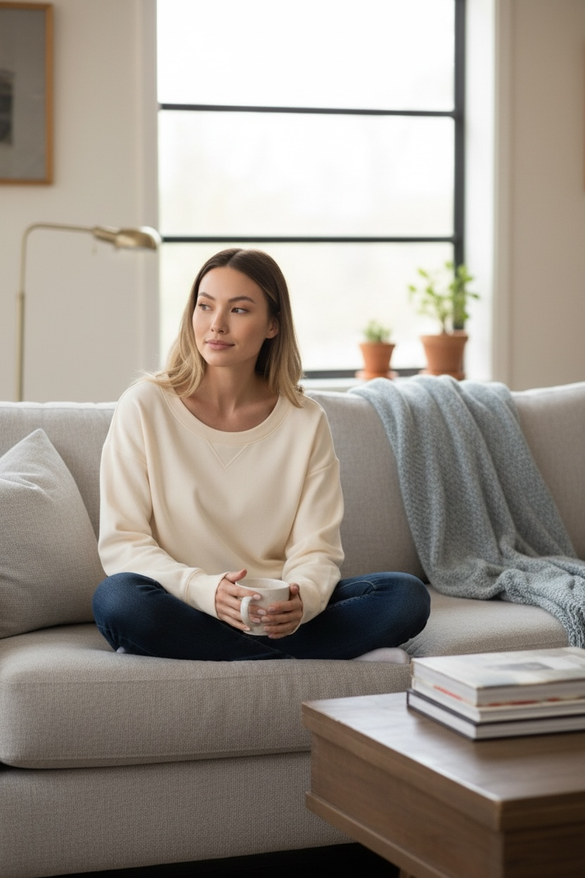 Zenana Fleece Wide Neck Sweatshirt Cream