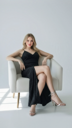 Slit Sequin V-Neck Cami Dress