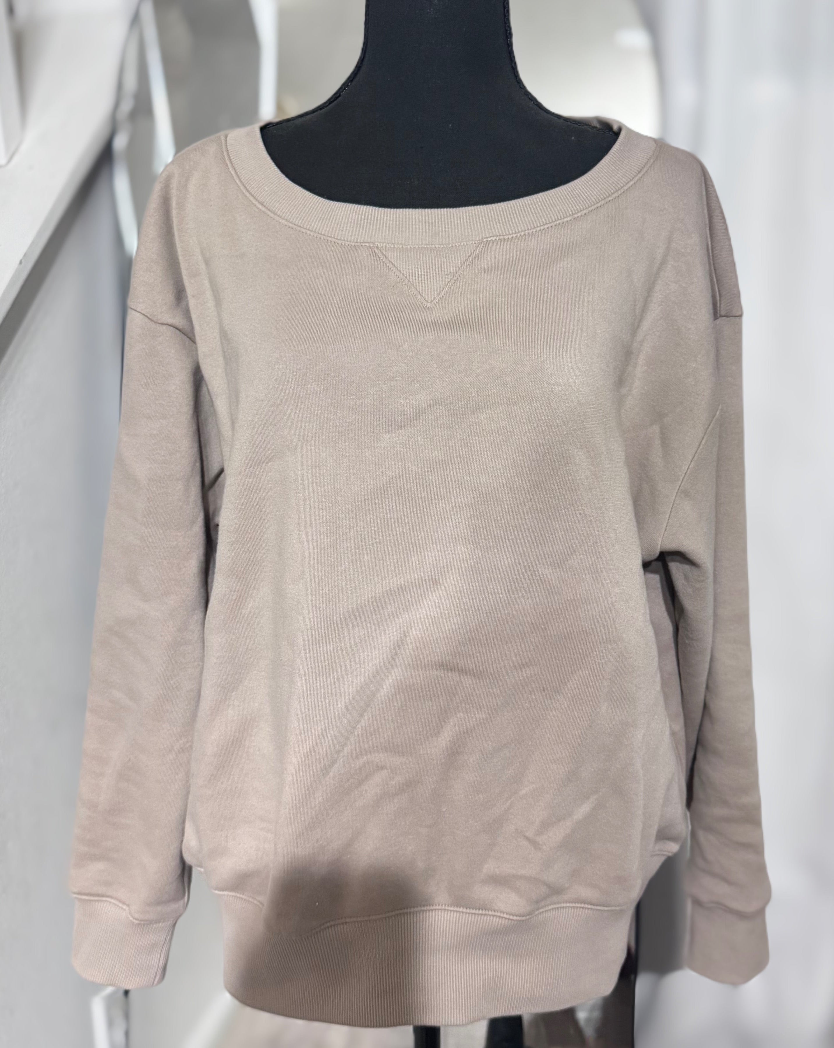 Zenana Fleece Wide Neck Sweatshirt