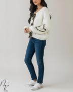 Tie Front Long Sleeve Sweater