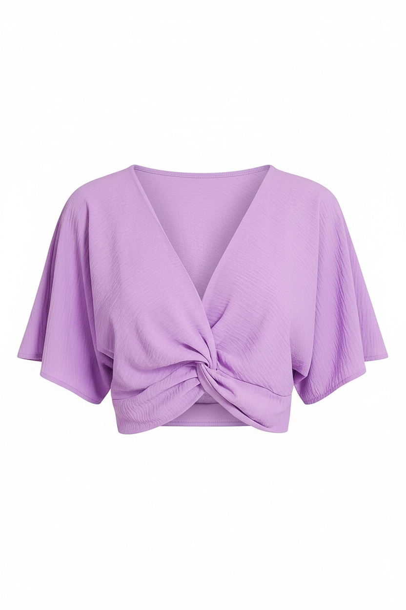 Zenana Woven Airflow Twisted Top & Wide Leg Pants Set