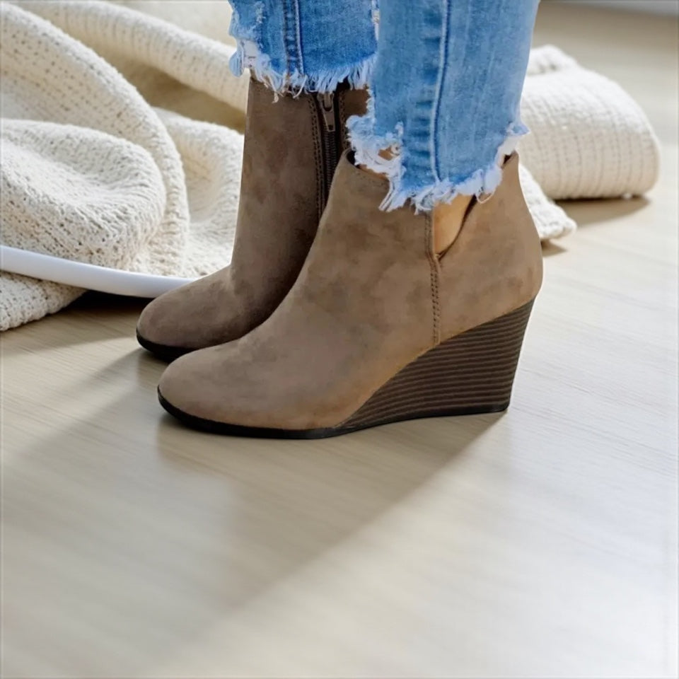High Heel Ankle Boots with Side Zip