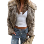 Devine Women’s Long Sleeve Faux Fur Coat – Warm Winter Outerwear